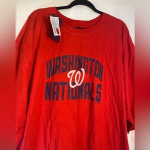 NWT‎ Washington Nationals Fanatics #1 Dad MLB Baseball T-Shirt - Red Size 4XLT